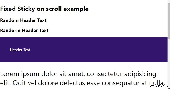 Làm cách nào để tạo tiêu đề cố định / cố định khi cuộn bằng CSS và JavaScript? 