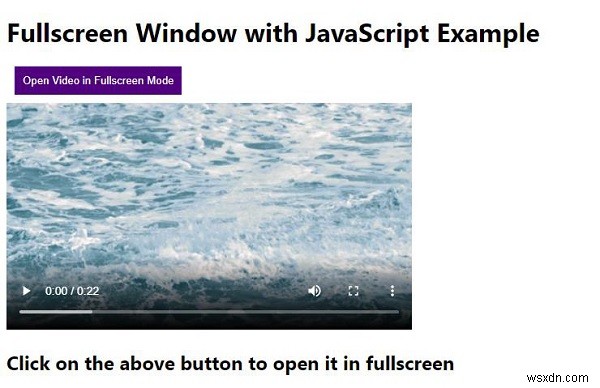 Làm cách nào để tạo cửa sổ toàn màn hình với JavaScript? 