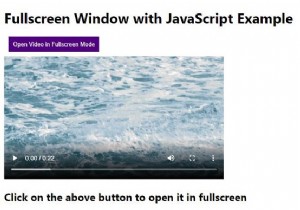 Làm cách nào để tạo cửa sổ toàn màn hình với JavaScript? 