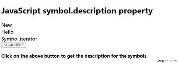 thuộc tính Symbol.description trong JavaScript 