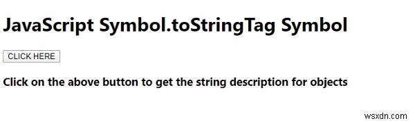 Biểu tượng JavaScript Symbol.toStringTag 