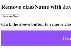 Làm cách nào để xóa tên lớp khỏi một phần tử bằng JavaScript? 