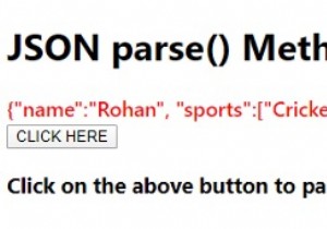 Phương thức phân tích cú pháp JavaScript JSON () 