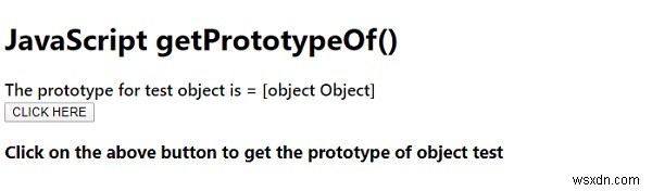 JavaScript getPrototypeOf với ví dụ 