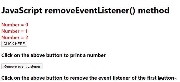 Phương thức JavaScript removeEventListener () với các ví dụ 