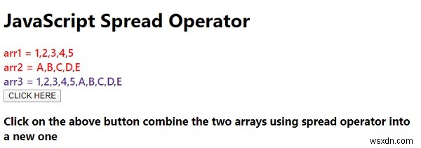 Toán tử Spread JavaScript 