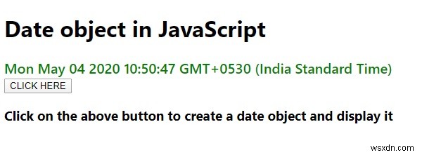 Làm thế nào để tạo một đối tượng Date trong JavaScript? 