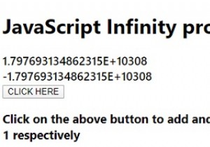 Làm cách nào để in các giá trị vô cực dương và âm trong JavaScript? 