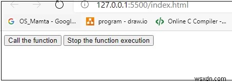 Làm cách nào để dừng một hàm trong khi thực thi nó trong JavaScript? 