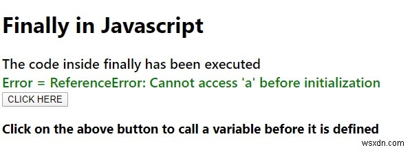 Giải thích Câu lệnh cuối cùng trong JavaScript với các ví dụ. 