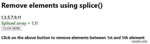 Làm cách nào để xóa các phần tử bằng phương thức splice () trong JavaScript? 