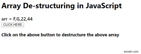 Mảng Khử cấu trúc trong JavaScript. 