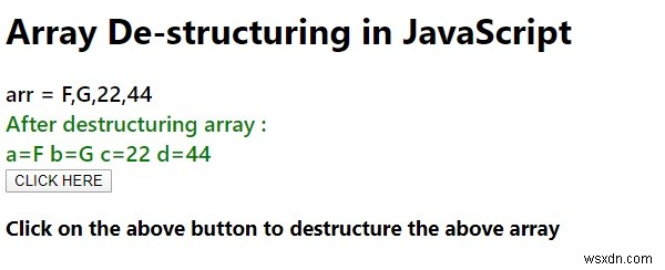 Mảng Khử cấu trúc trong JavaScript. 