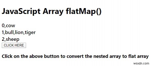 phương thức array.flatmap () trong JavaScript. 