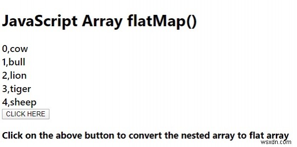 phương thức array.flatmap () trong JavaScript. 