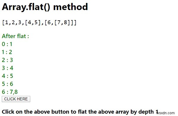 Phương thức Array.flat () trong JavaScript. 