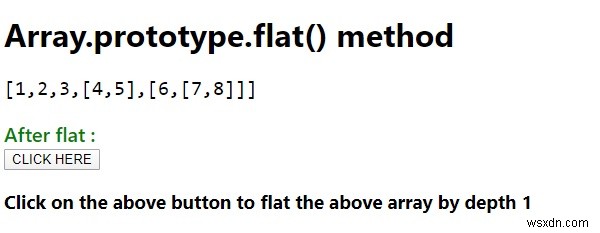 Array.prototype.flat () trong JavaScript. 