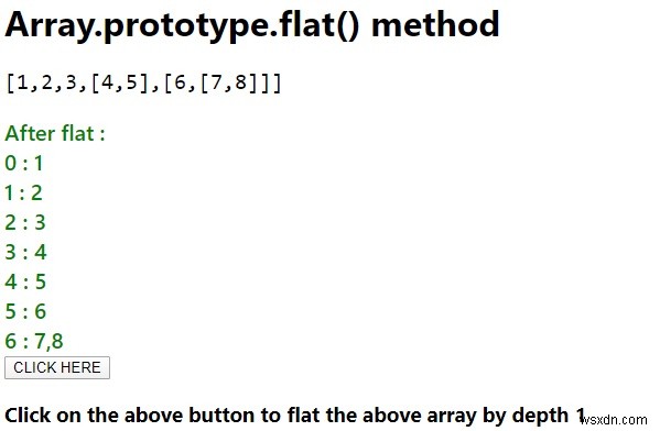 Array.prototype.flat () trong JavaScript. 