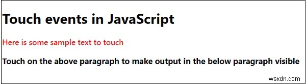 Giải thích các sự kiện chạm trong JavaScript 