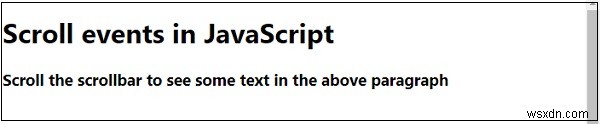 Giải thích các sự kiện cuộn trong JavaScript. 