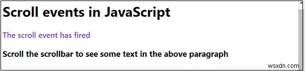 Giải thích các sự kiện cuộn trong JavaScript. 