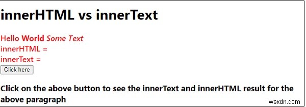 innerHTML so với innerText trong JavaScript. 