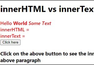 innerHTML so với innerText trong JavaScript. 