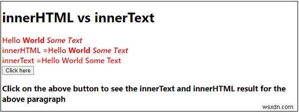 innerHTML so với innerText trong JavaScript. 