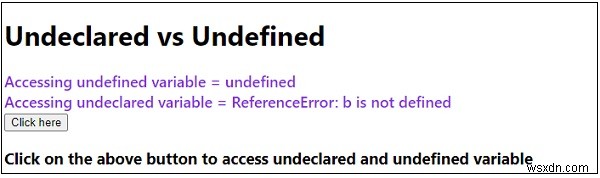 Không khai báo so với Không xác định? Trong JavaScript 