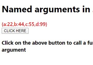 Làm thế nào để sử dụng các đối số được đặt tên trong các hàm JavaScript? 