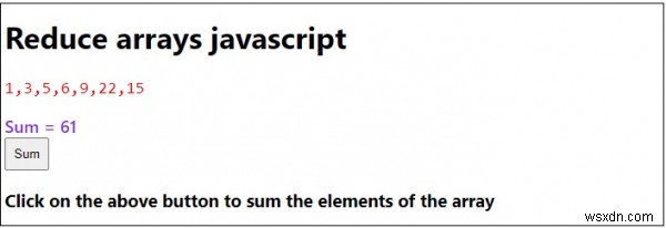 Làm thế nào để giảm mảng trong JavaScript? 