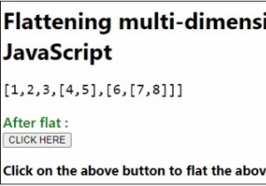 Làm phẳng các mảng đa chiều trong JavaScript 