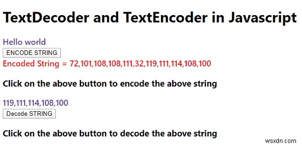 TextDecoder và TextEncoder trong Javascript? 
