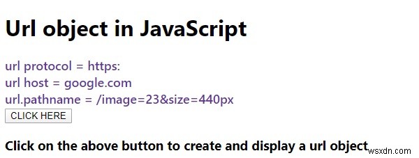 Làm cách nào để tạo một đối tượng URL bằng JavaScript? 