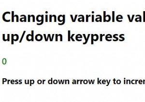 Chương trình JavaScript để lấy một biến để đếm lên / xuống khi nhấn bàn phím. 
