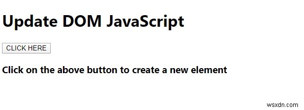 Chương trình JavaScript để cập nhật DOM 