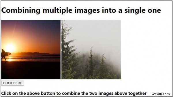 Kết hợp nhiều hình ảnh thành một hình ảnh duy nhất bằng JavaScript 