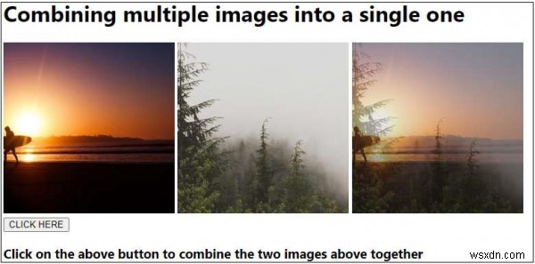 Kết hợp nhiều hình ảnh thành một hình ảnh duy nhất bằng JavaScript 