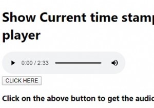 JavaScript để phân tích cú pháp và hiển thị dấu thời gian hiện tại của trình phát âm thanh HTML. 