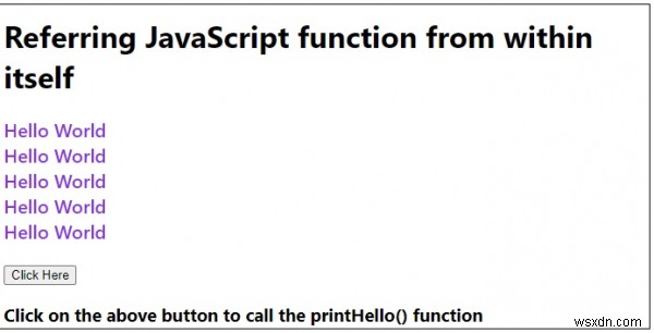 Tham chiếu hàm JavaScript từ bên trong chính nó 