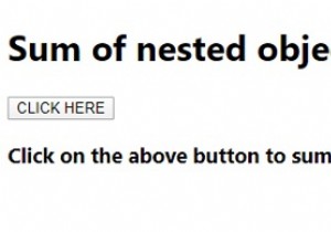 Tổng các giá trị đối tượng lồng nhau trong Mảng sử dụng JavaScript 