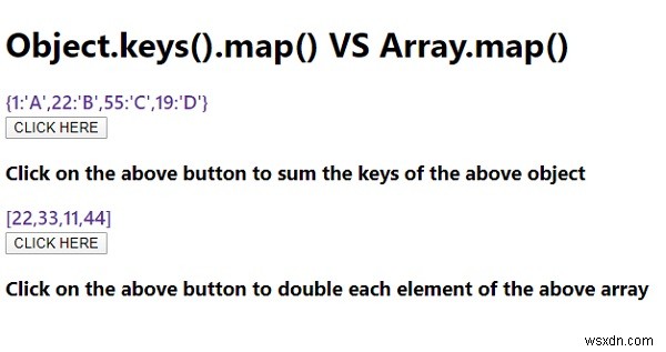 Object.keys (). Map () VS Array.map () trong JavaScript 