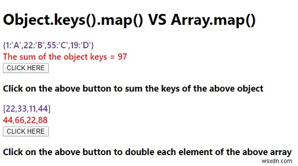 Object.keys (). Map () VS Array.map () trong JavaScript 