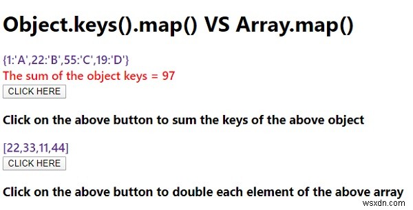 Object.keys (). Map () VS Array.map () trong JavaScript 