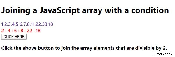 Tham gia một mảng JavaScript với một điều kiện? 