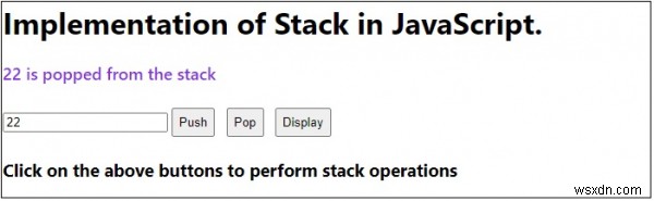 Triển khai Stack trong JavaScript 