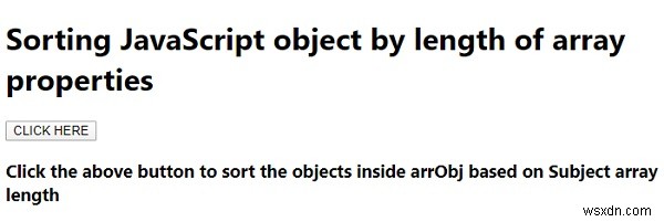 Sắp xếp đối tượng JavaScript theo độ dài của thuộc tính mảng. 