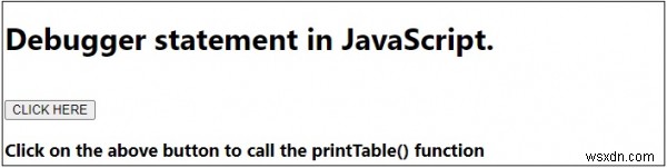 Câu lệnh trình gỡ lỗi trong JavaScript 