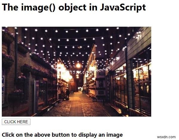 Đối tượng image () trong JavaScript. 