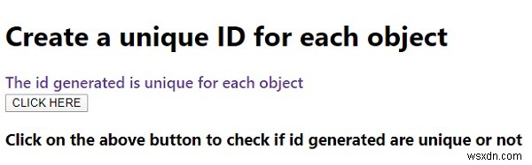 Làm cách nào để tạo một ID duy nhất cho từng đối tượng trong JavaScript? 